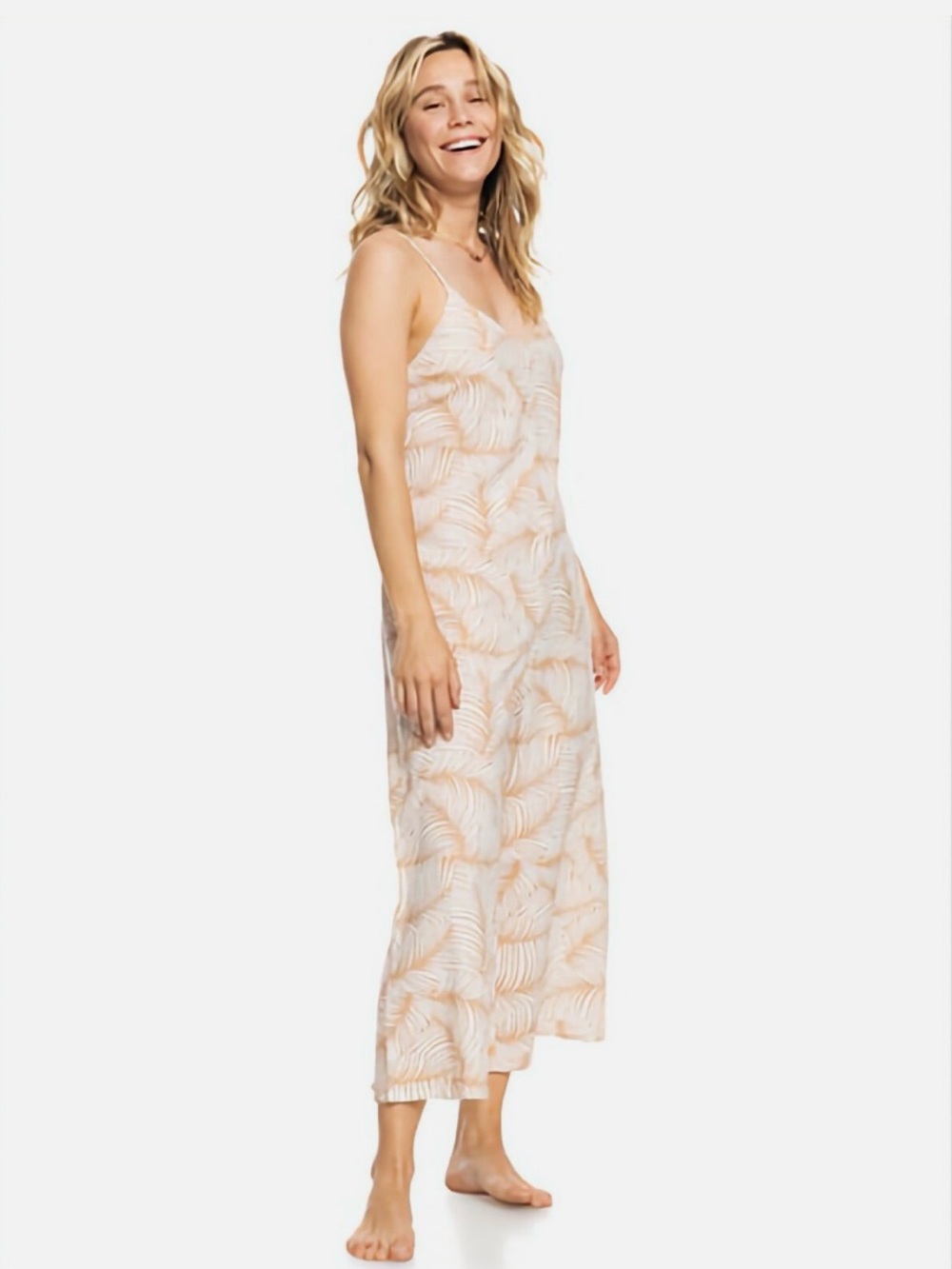 Roxy Close To You Palm Print Jumpsuit In Large